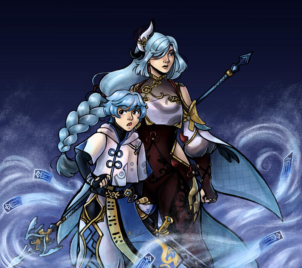 Shenhe and Chongyun (Genshin impact)